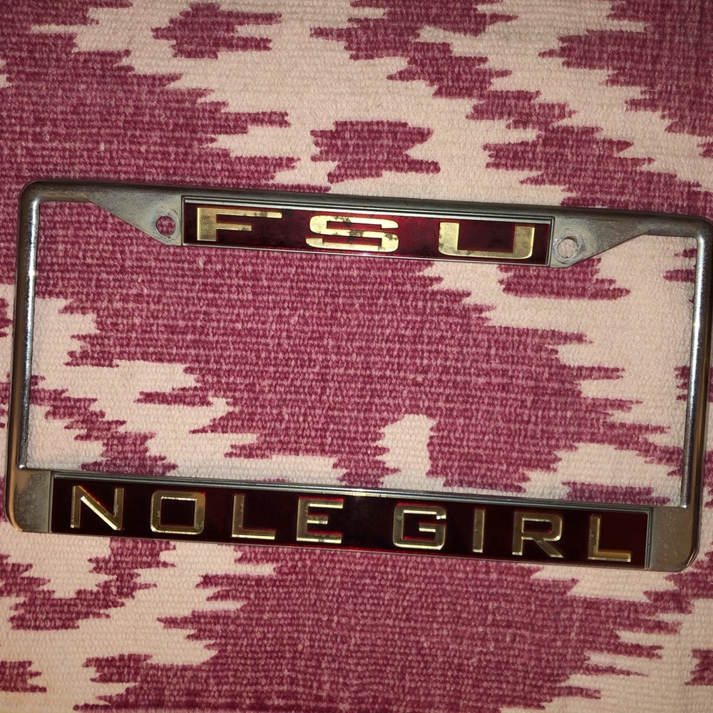 FSU Nole Girl License Plate Frame